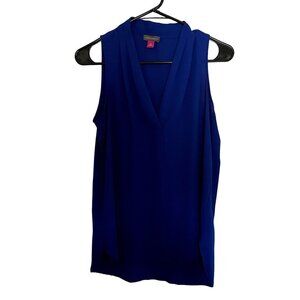 Vince Camuto royal blue sleeveless business casual summer top v-neck